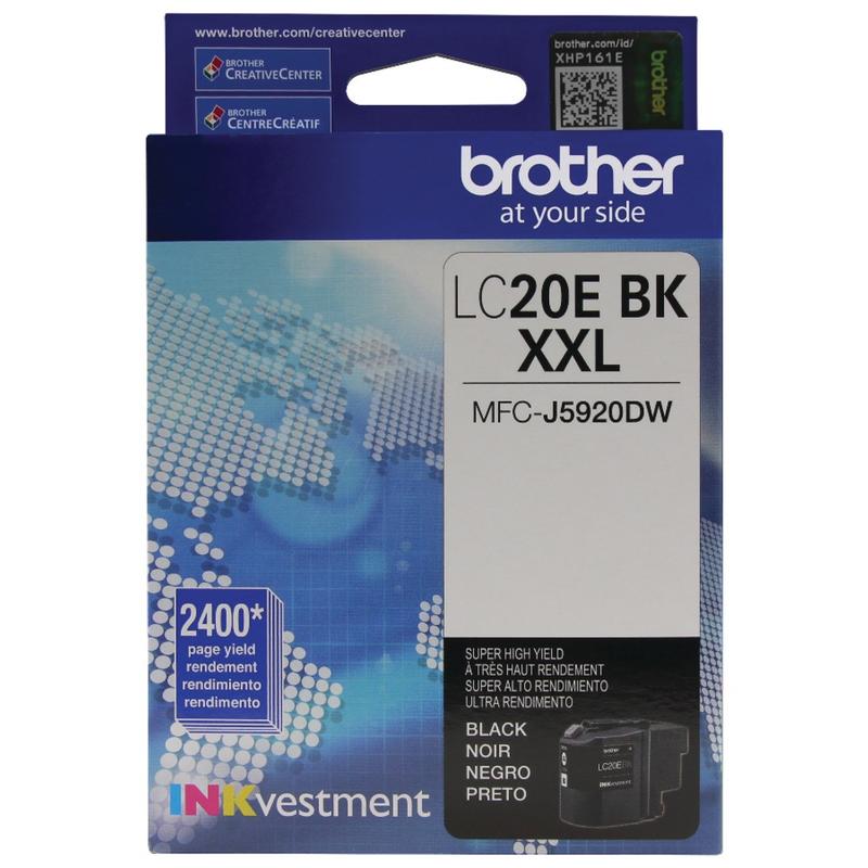 Brother LC20 Black Extra-High-Yield Ink Cartridge, LC20EBK MPN:LC20EBK