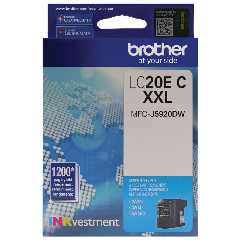 Brother LC20 Cyan Super-High-Yield Ink Cartridge, LC20EC MPN:LC20EC