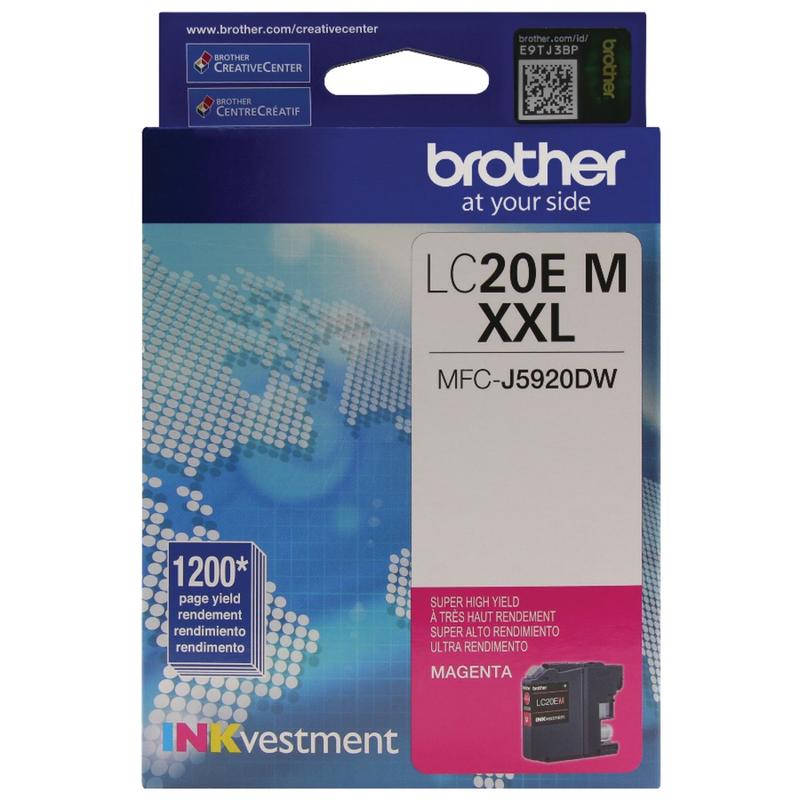 Brother LC20 Magenta Extra-High-Yield Ink Cartridge, LC20EM MPN:LC20EM
