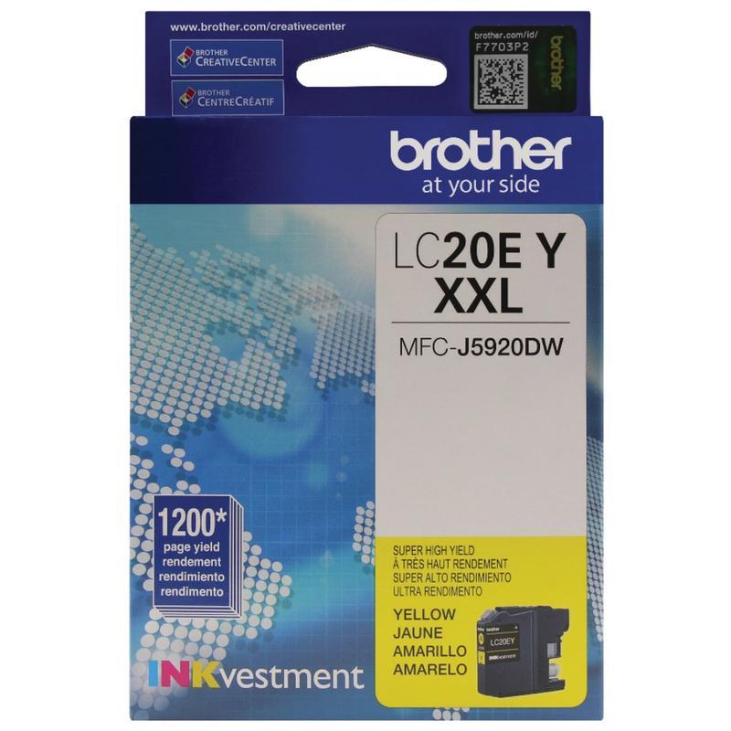 Brother LC20 Yellow Extra-High-Yield Ink Cartridge, LC20EY MPN:LC20EY