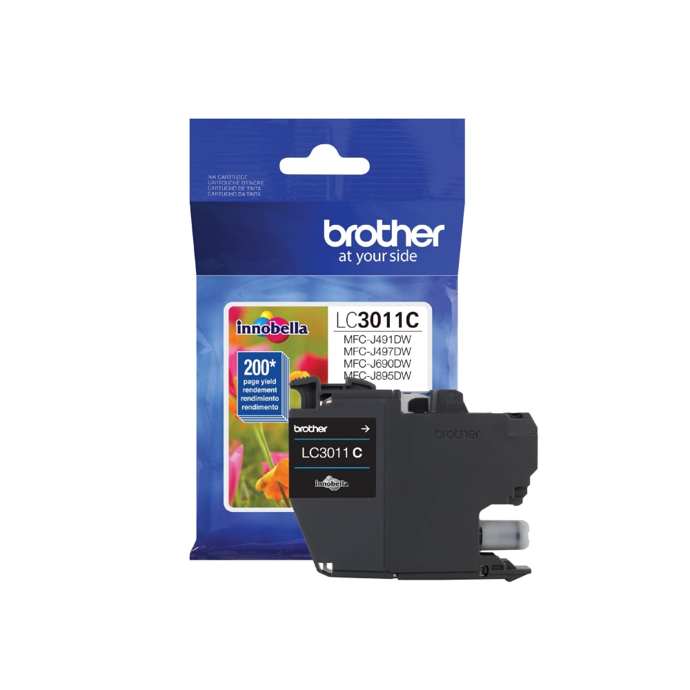Brother Innobella LC3011C Original Standard Yield Inkjet Ink Cartridge - Single Pack - Cyan - 1 Each - 200 Pages MPN:LC3011C