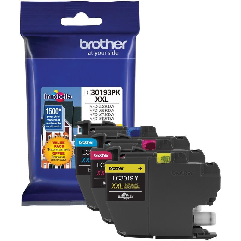 Brother LC30193PK Original Ink Cartridge - Cyan, Magenta, Yellow - Inkjet - Super High Yield - 1500 Pages Cyan, 1500 Pages Magenta, 1500 Pages Yellow MPN:LC30193PK