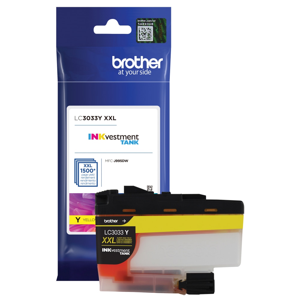 Brother LC3033 INKvestment Yellow High-Yield Ink Tank, LC3033Y MPN:LC3033Y