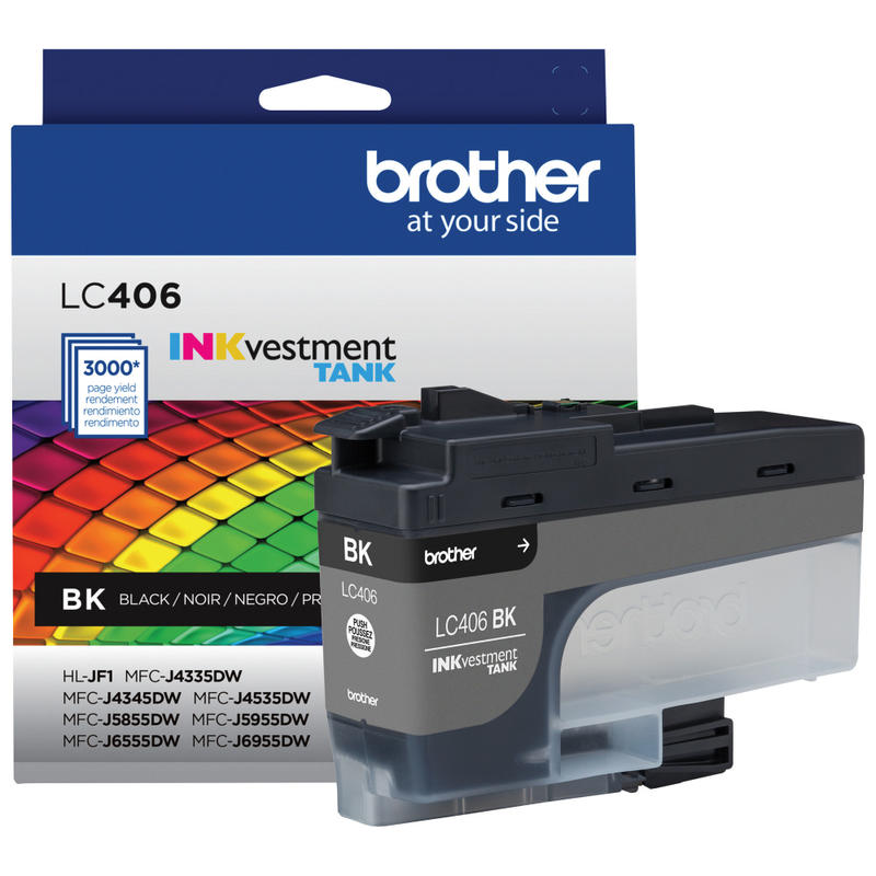 Brother LC406BK INKvestment Black Ink Tank MPN:LC406BKS