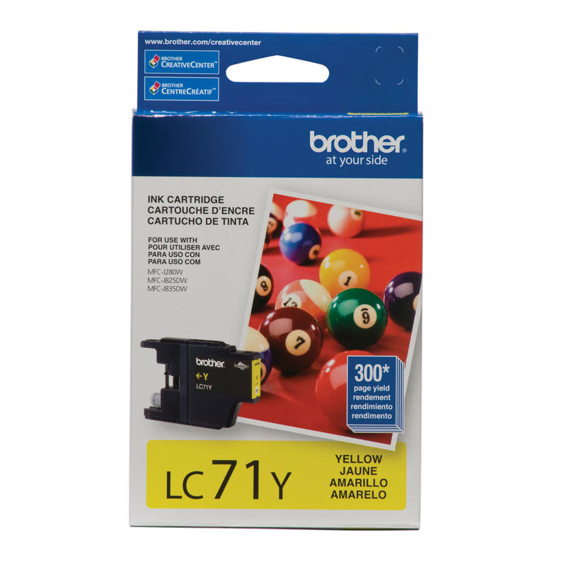 Brother LC71 Yellow Ink Cartridge, LC71Y MPN:LC71Y
