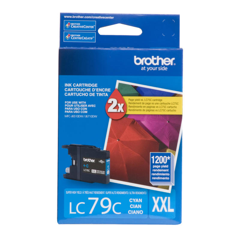 Brother LC79 Cyan Super-High-Yield Ink Cartridge, LC79C MPN:LC79C