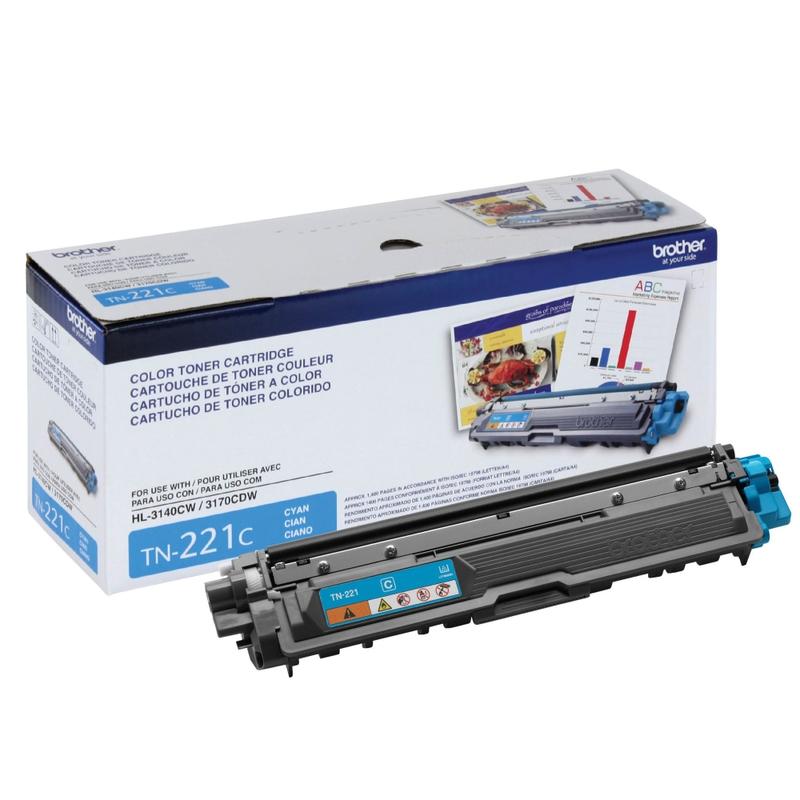 Brother TN-221 Cyan Toner Cartridge, TN-221C MPN:TN221C