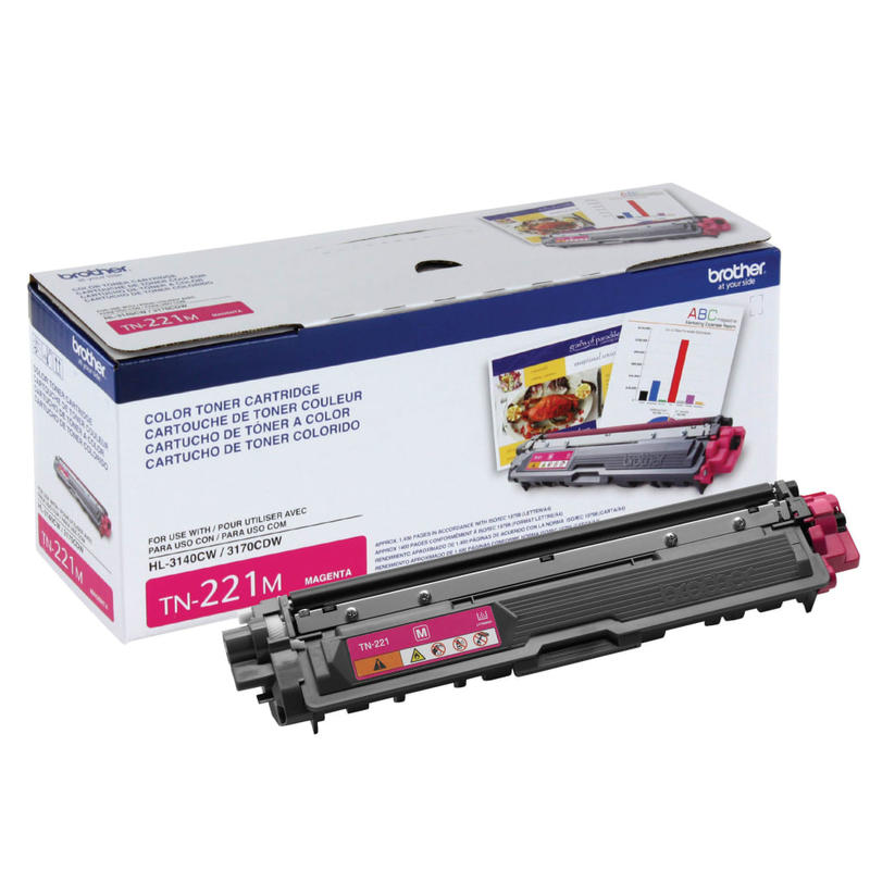 Brother TN-221 Magenta Toner Cartridge, TN-221M MPN:TN221M