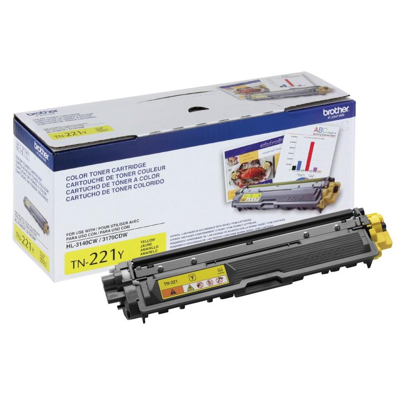 Brother TN-221 Yellow Toner Cartridge, TN-221Y MPN:TN221Y