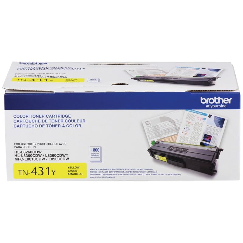 Brother TN-431 Yellow Toner Cartridge, TN-431Y MPN:TN431Y