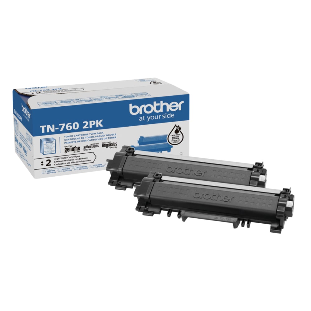 Brother Genuine Black High Yield Toner Cartridge 2-Pack TN7602PK MPN:TN7602PK