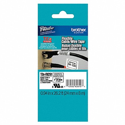 Label Tape Cartridge White 26ftx0.94in MPN:TZEFX251