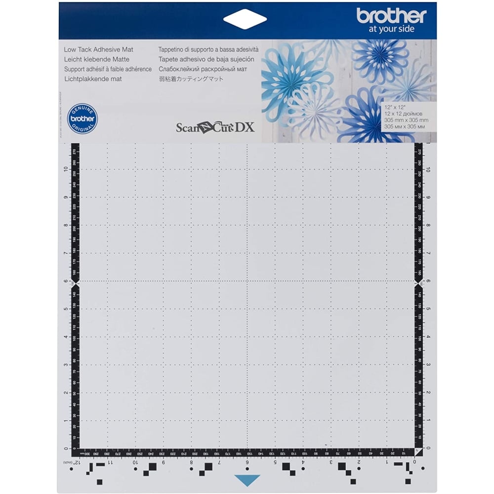 Brother ScanNCut DX Adhesive Mat, Low Tack, 12in x 12in, White MPN:CADXMATLOW12