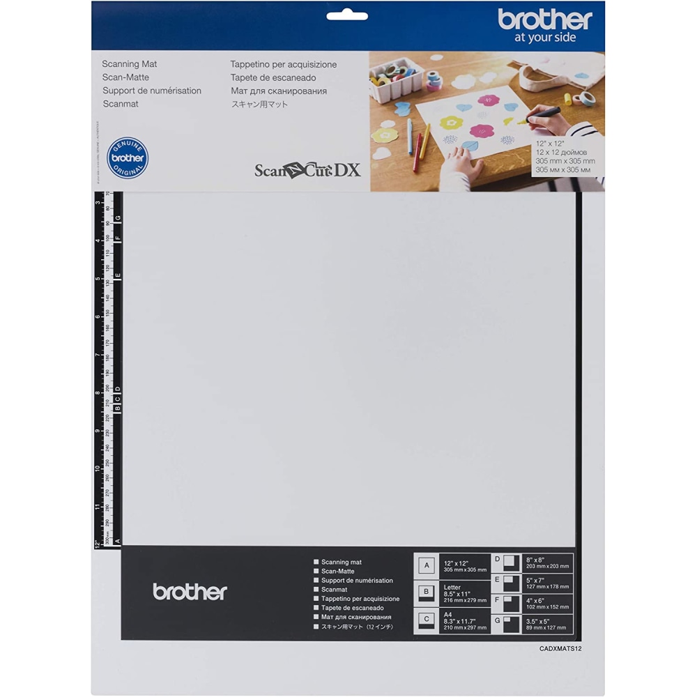 Brother ScanNCut DX Scanning Mat, Non-Tack, White, 12in x 12in MPN:CADXMATS12