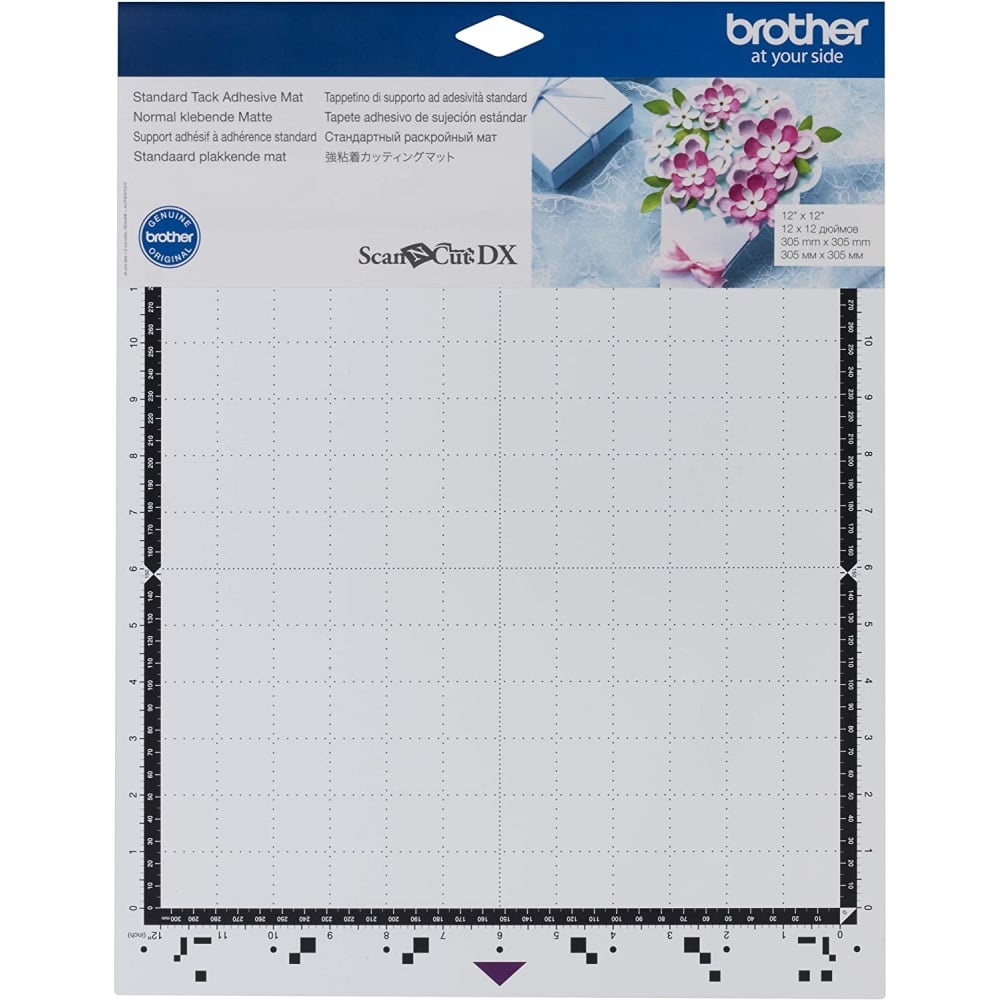 Brother ScanNCut DX Adhesive Mat, Standard Tack, 12in x 12in, White MPN:CADXMATSTD12