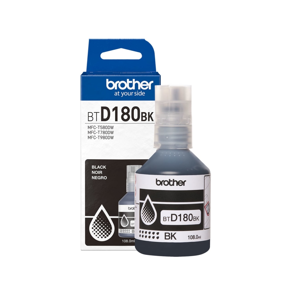 Brother BTD180BK Black High Yield Ink Bottle MPN:BTD180BKS
