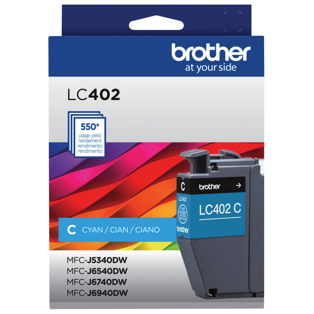 Brother LC402 Cyan Ink Cartridge, LC402C MPN:LC402CS