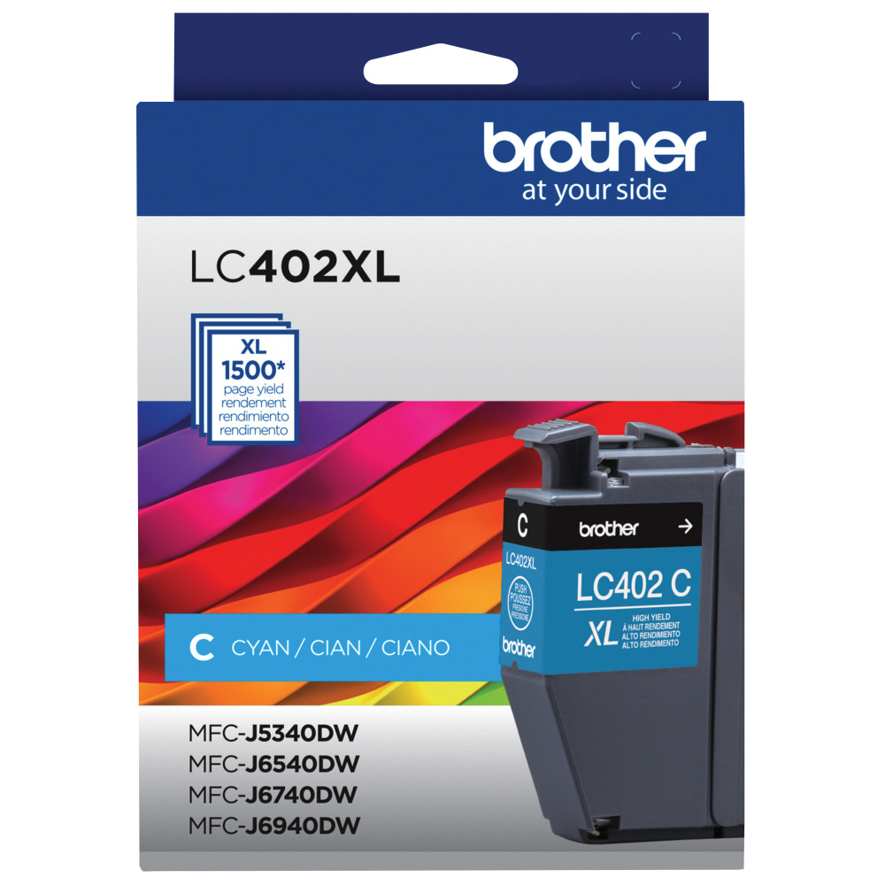 Brother LC402XL Cyan High-Yield Ink Cartridge, LC402XLC MPN:LC402XLCS