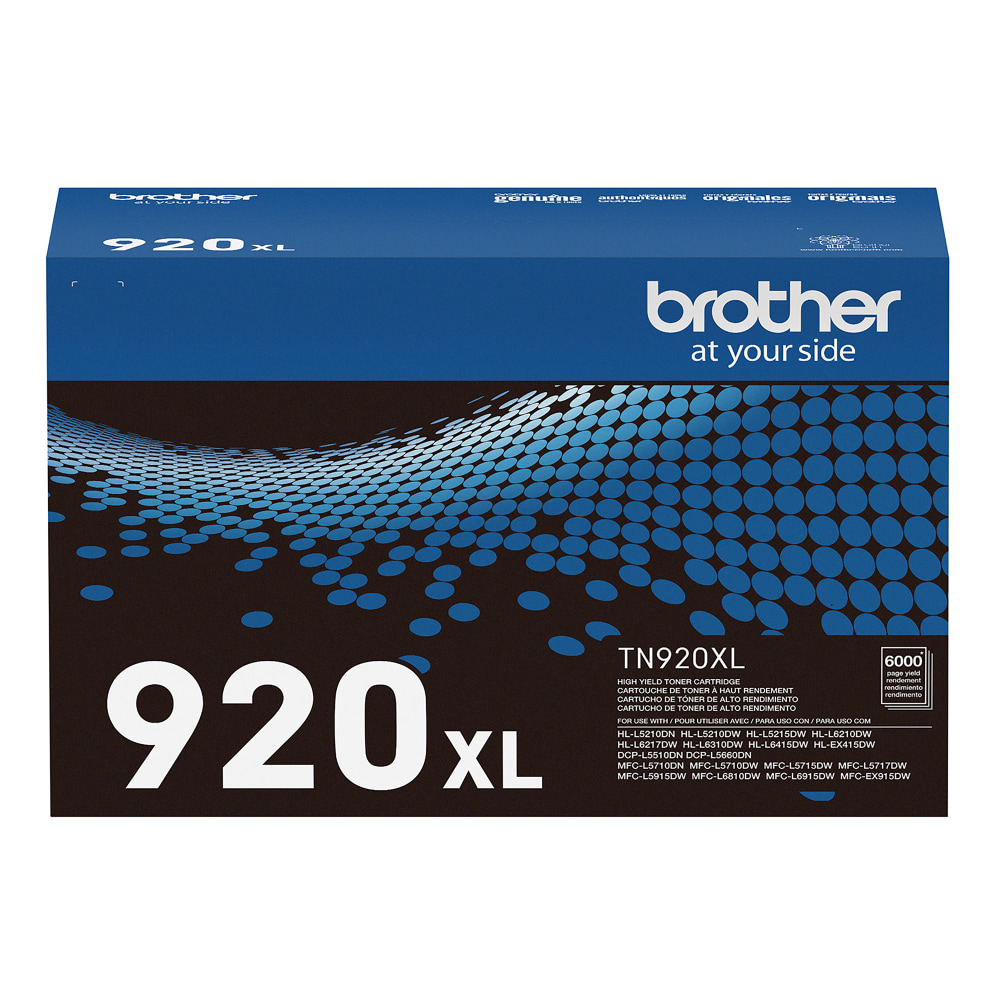 Brother Genuine Black High Yield Toner Cartridge, TN920XL MPN:TN920XL
