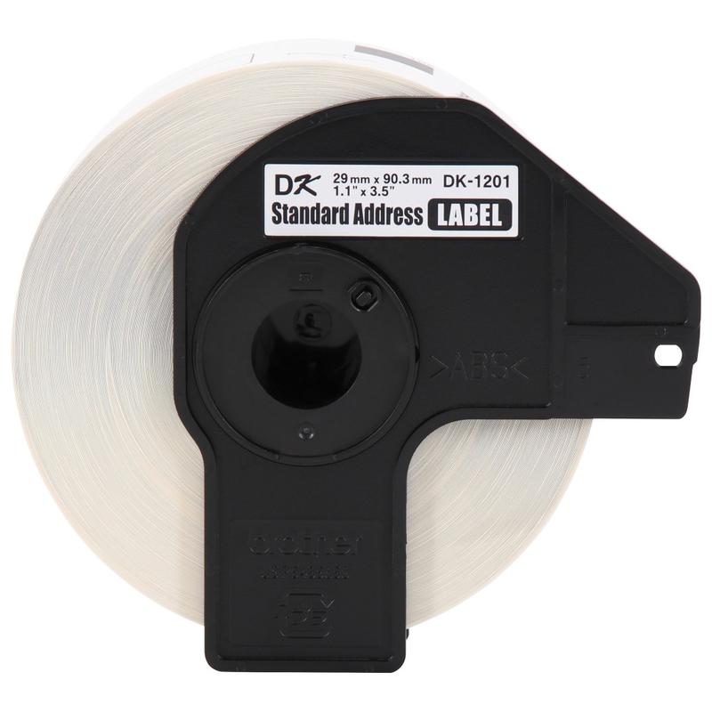Brother Genuine DK-120124PK Die-Cut Standard Address Labels, 1-3/16in x 3-1/2in, White, 400 Labels Per Roll, Box Of 24 Rolls MPN:DK120124PK