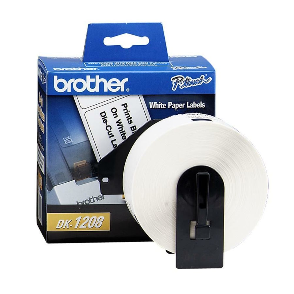 Brother DK1208 Label Tape, 3-1/2 X 1-1/2, 400, White MPN:DK1208