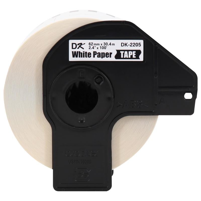 Brother Genuine DK-220524PK Continuous Paper Label Rolls, 2-7/16in x 100ft, Box Of 24 Rolls. 300 Labels per Roll MPN:DK220524PK