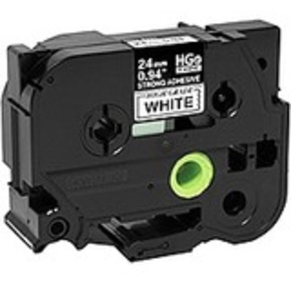 Brother HGES2515PK Black on White Extra-Strength Adhesive Label Tape - x 15/16in Width - Thermal Transfer - White - 5 / Pack - HGES2515PK MPN:HGES2515PK