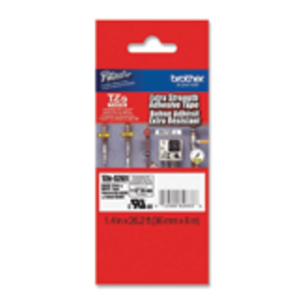 Brother Extra Strength Adhesive Tze Tape, 1 27/64in x 26 1/4ft, White (Min Order Qty 2) MPN:TZES261