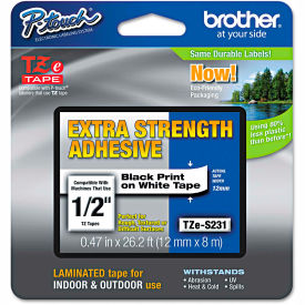 Brother® P-Touch® TZe Extra Strength Labeling Tape 1/2
