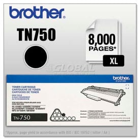 Brother® TN750 (TN-750) High-Yield Toner 8000 Page-Yield Black TN750