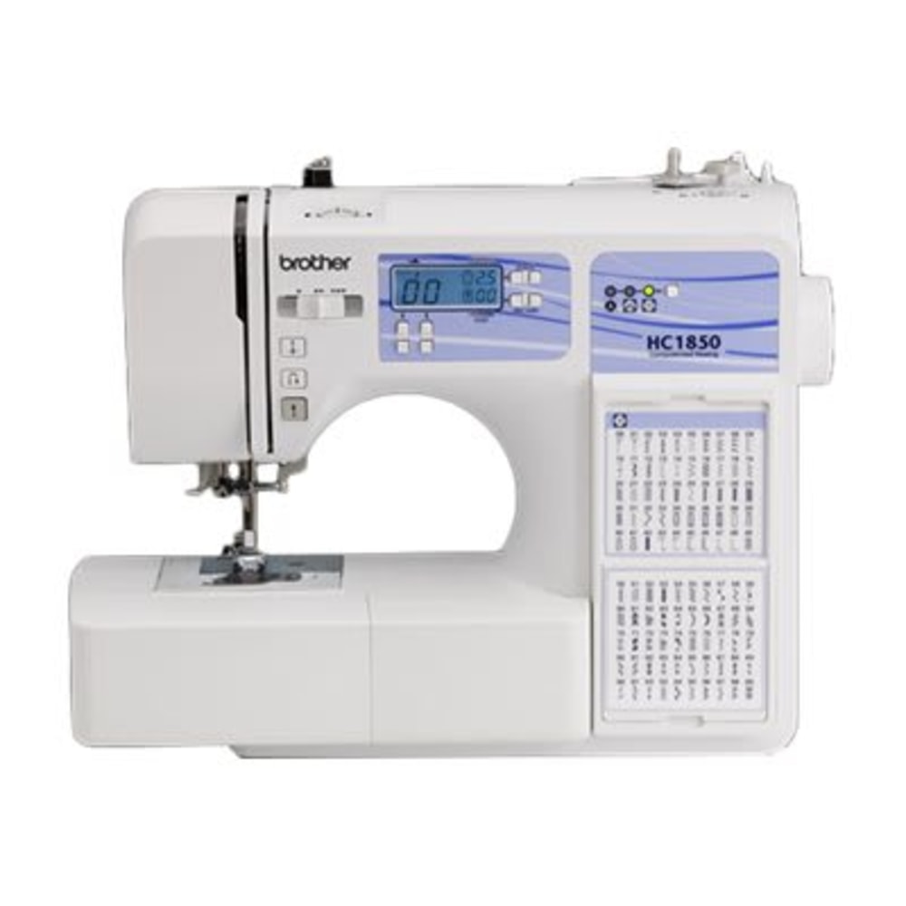 Brother HC1850 - Sewing machine - computerized - 130 stitches - 8 one-step buttonholes - LCD display MPN:HC1850