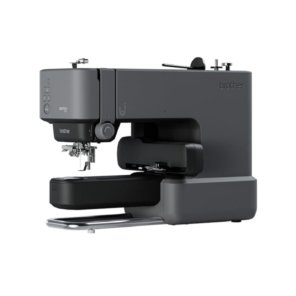 Brother Skitch Single-Needle Artspira Enabled Embroidery Machine, 18inH x 11-15/16inW x 20-1/16inD, Gray/Black MPN:PP1