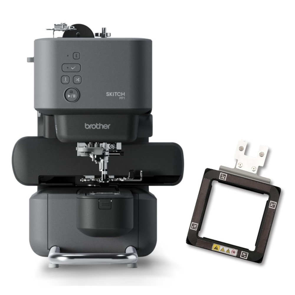 Brother Skitch Single-Needle Embroidery Machine And Magnetic Narrow Frame Set, Gray/Black MPN:PP1SAMFP70-OD