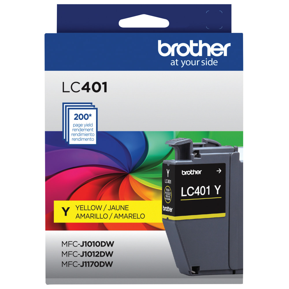 Brother LC401 Yellow Ink Cartridge, LC401Y MPN:LC401YS