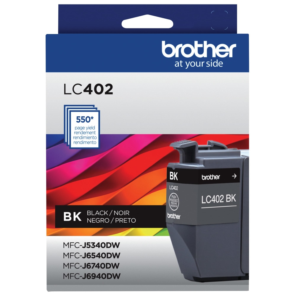 Brother LC402 Black Ink Cartridge, LC402BK MPN:LC402BKS
