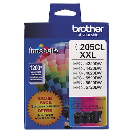 Ink Cartridge, 3Color, Cyan, Mgnt, Yell, PK3 MPN:LC2053PKS