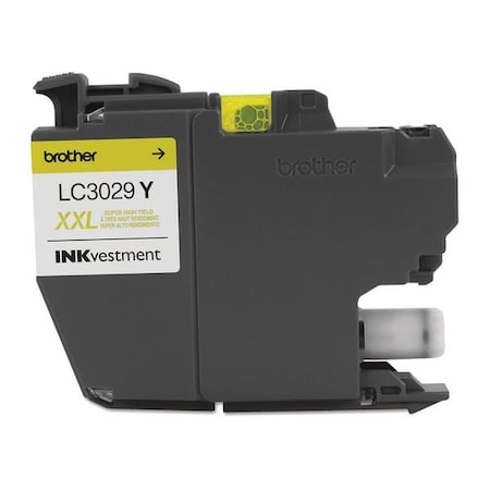 Brother Genuine LC3029Y INKvestment Super High Yield Yellow Ink Cartridge - Inkjet - Super High Yield - Yellow MPN:LC3029Y