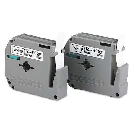 P-touch P-touch Nonlaminated M Tape Value Pack - 1/2