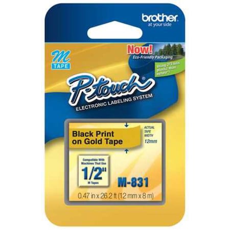Label/Ribbon Cartridge, Gold, 1/2 in W MPN:M831