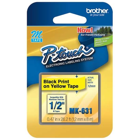 Label/Ribbon Cartridge, Yellow, 1/2 in W MPN:MK631