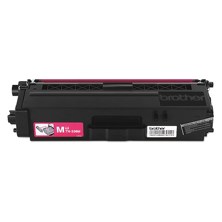 Brother Genuine TN336M High Yield Magenta Toner Cartridge - Laser - High Yield - 3500 Pages - Magenta - 1 Each MPN:TN336M