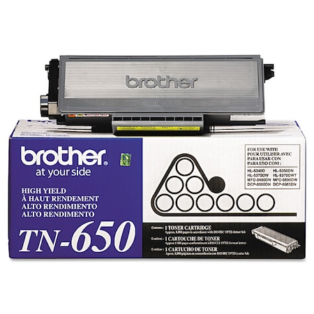 Brother TN650 Original Toner Cartridge - Laser - 8000 Pages - Black - 1 Each MPN:TN650