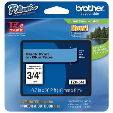 Label/Ribbon Cartridge, Blue, Gloss, 3/4 in W MPN:TZE541G