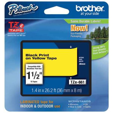 Label/Ribbon Cartridge, Yellow, 1-1/2 in W MPN:TZE661G