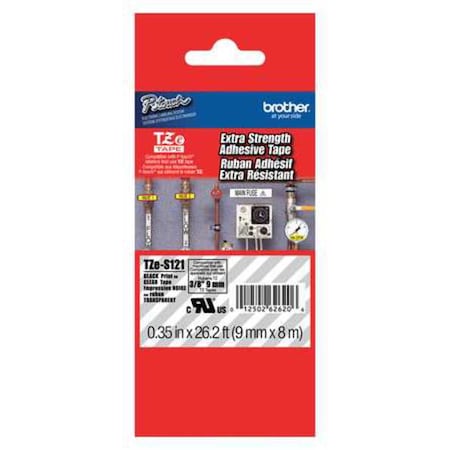 Label/RibbonCartridge, Clear, Gloss, 3/8inW MPN:TZES121G