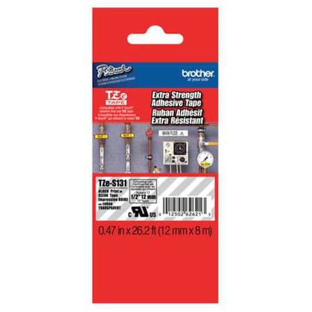 Label/Ribbon Cartridge, Clear, Gloss, 1/2 in W MPN:TZES131G