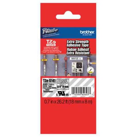 Label/RibbonCartridge, Clear, Gloss, 3/4inW MPN:TZES141G