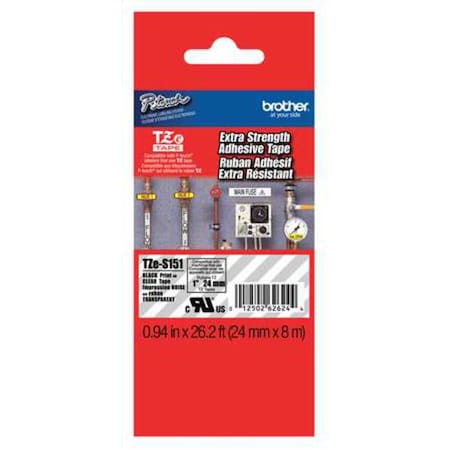 Label/RibbonCartridge, Clear, Gloss, 1inW MPN:TZES151G