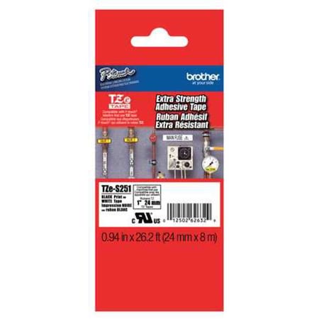 Label/Ribbon Cartridge, White, Gloss, 1 in W MPN:TZES251G