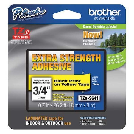 Label/Ribbon Cartridge, Yellow, 3/4 in W MPN:TZES641G